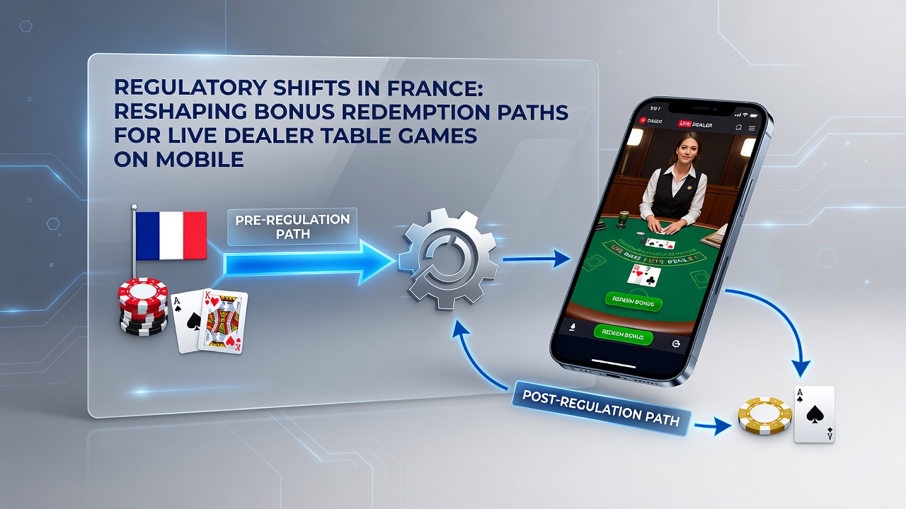 Mobile live dealer interfaces adapting to French bonus regulations